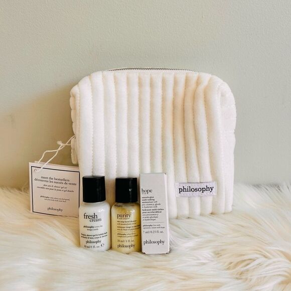 Philosophy Fresh Cream, Hope in a Jar, Purity Made Simple and White Make-Up Bag! - Picture 1 of 4